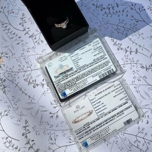 Kay Jewelers Rose Gold Ring with Leo First Light Diamond and Neil Lane band